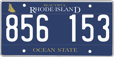 RI license plate 856153