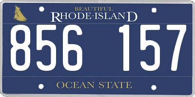 RI license plate 856157