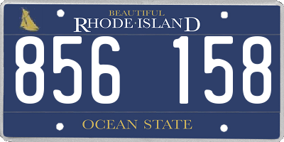 RI license plate 856158