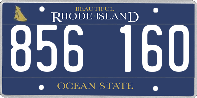 RI license plate 856160