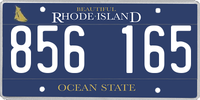 RI license plate 856165