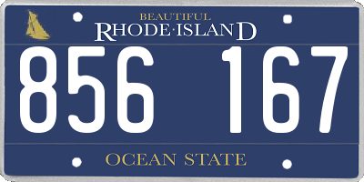 RI license plate 856167
