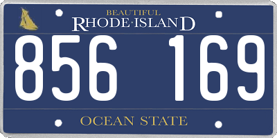 RI license plate 856169