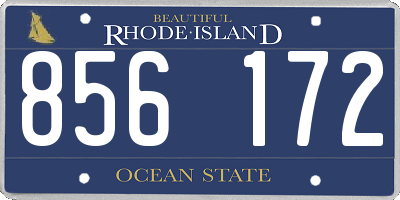 RI license plate 856172
