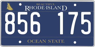 RI license plate 856175