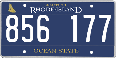 RI license plate 856177