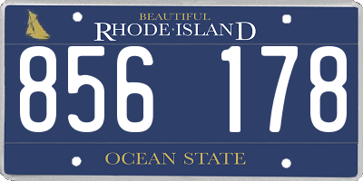 RI license plate 856178