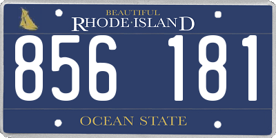 RI license plate 856181