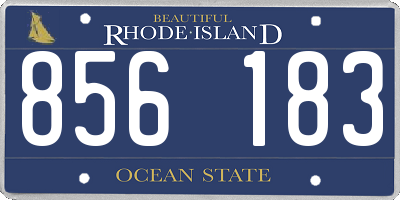 RI license plate 856183