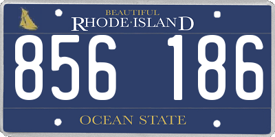RI license plate 856186