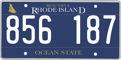 RI license plate 856187