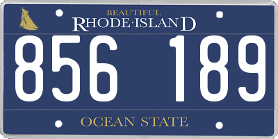 RI license plate 856189