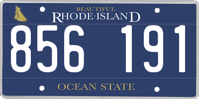 RI license plate 856191