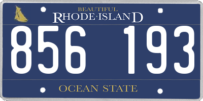 RI license plate 856193
