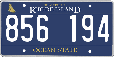 RI license plate 856194