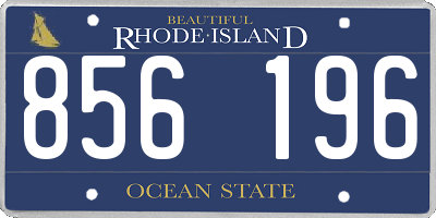 RI license plate 856196