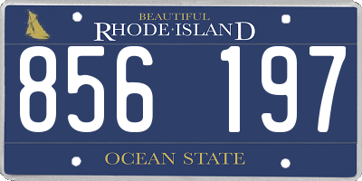 RI license plate 856197