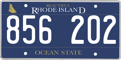 RI license plate 856202