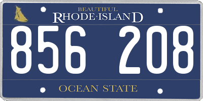 RI license plate 856208