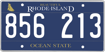 RI license plate 856213