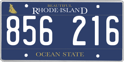 RI license plate 856216