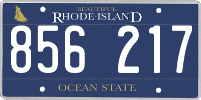 RI license plate 856217