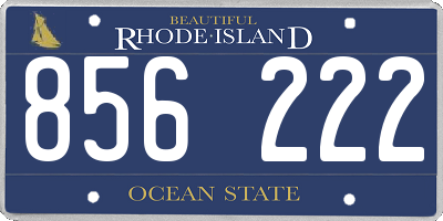 RI license plate 856222