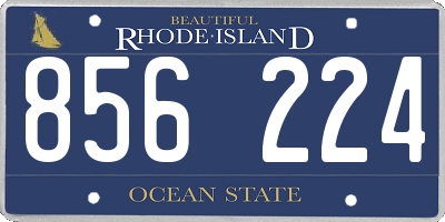 RI license plate 856224