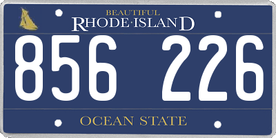 RI license plate 856226