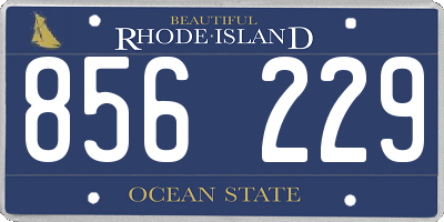 RI license plate 856229