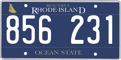 RI license plate 856231