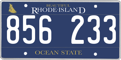 RI license plate 856233