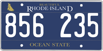 RI license plate 856235