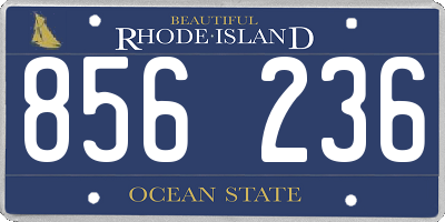 RI license plate 856236