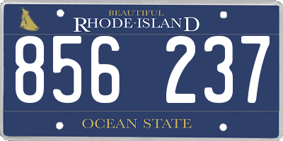 RI license plate 856237