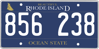 RI license plate 856238