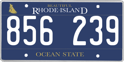 RI license plate 856239