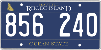 RI license plate 856240