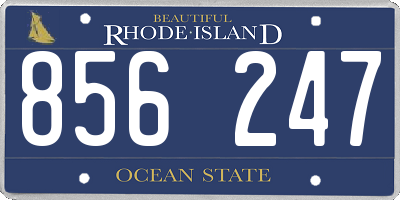 RI license plate 856247