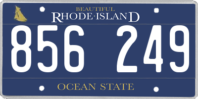 RI license plate 856249
