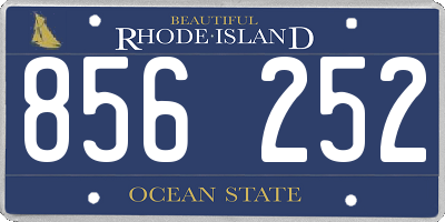 RI license plate 856252