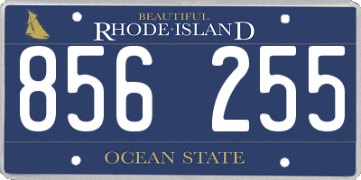 RI license plate 856255