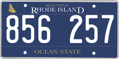 RI license plate 856257