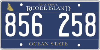 RI license plate 856258