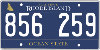 RI license plate 856259