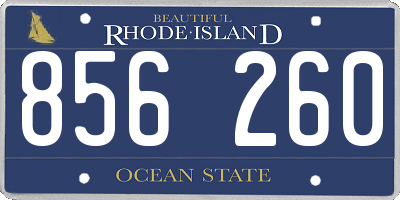 RI license plate 856260