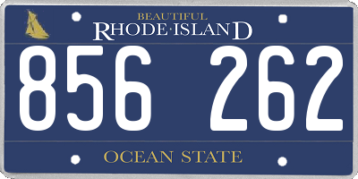 RI license plate 856262