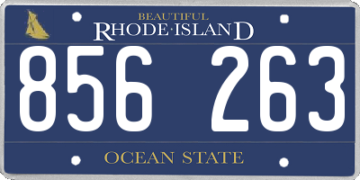 RI license plate 856263