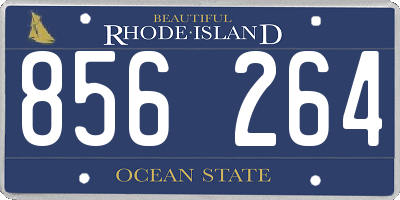 RI license plate 856264