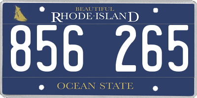 RI license plate 856265